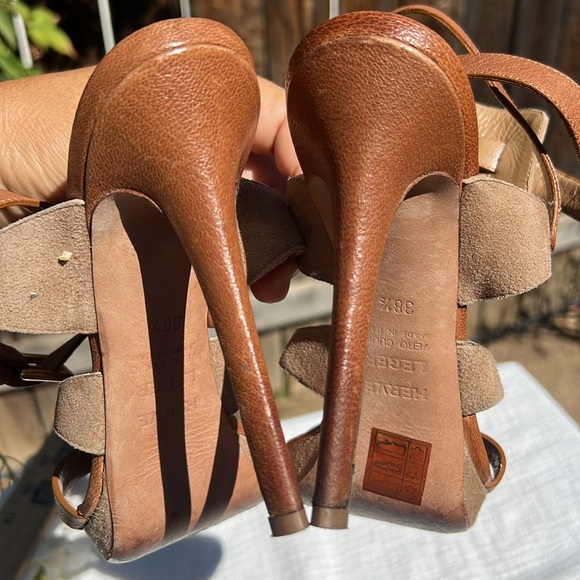 HERVE LEGER Suede / Leather Platform Sandal, Size 8.5. 🤎 - Picture 8 of 17